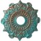 Ekena Millwork Preston Ceiling Medallion (Fits Canopies up to 4"), 17 1/2"OD x 4"ID x 1"P, Copper Green Patina CM17PRCGS - alternate 1